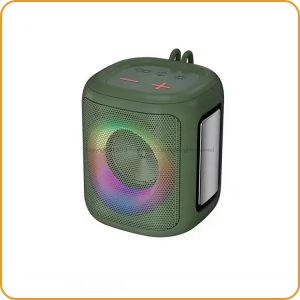 Portable speaker with RGB light